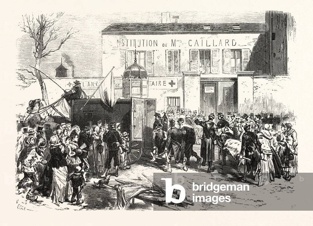 Franco-Prussian War: Wounded at the Battle of Champigny Are Unloaded at the Porte D'Italie, France