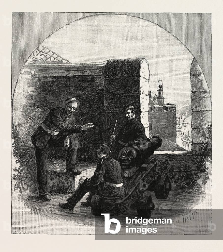 Time-Ball, from the Prince's Bastion., Canada, Nineteenth Century Engraving