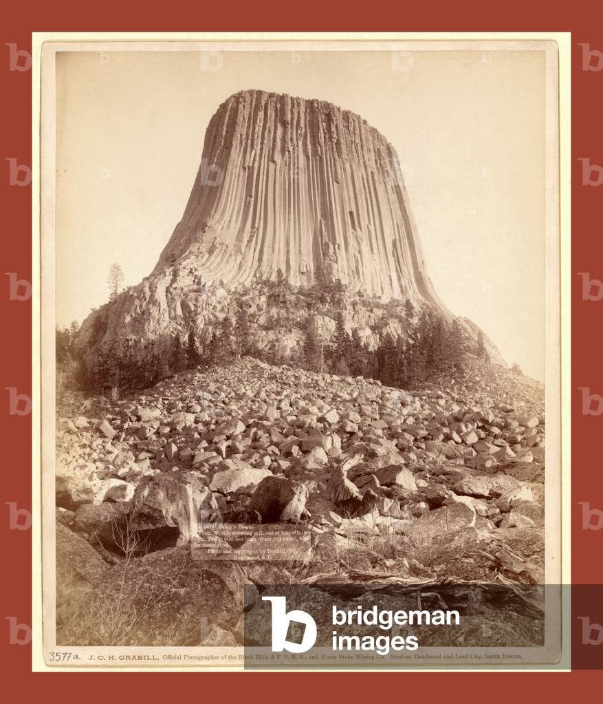 Devil's Tower. From West Side Showing Millions of Tons of Fallen Rock. Tower 800 Feet High from Its Base