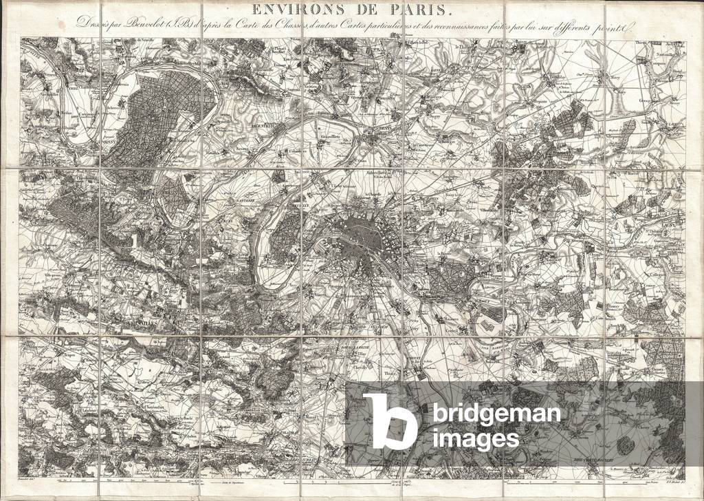 1850, Andriveau-Goujon Map of Paris and Environs