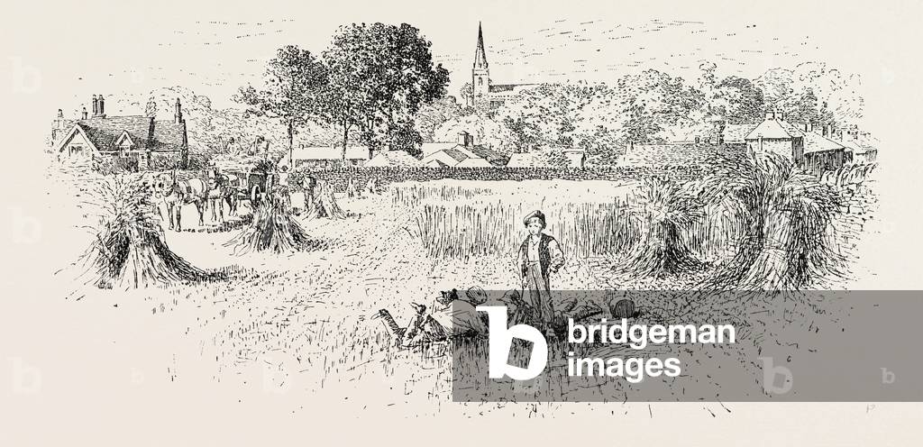 Distant View of Brixworth Church, UK