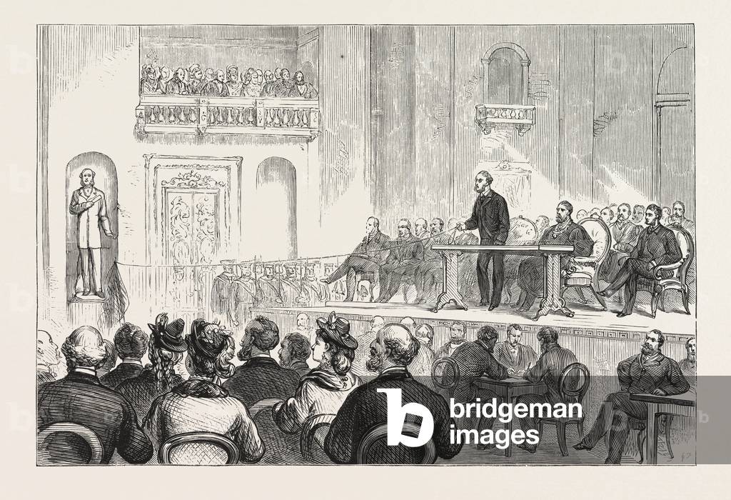 The Right Hon. R. A. Cross, M.P., Unveiling the Memorial Statue of the Late Mr. S. R. Graves, M.P., in St. George's Hall, Liverpool, UK