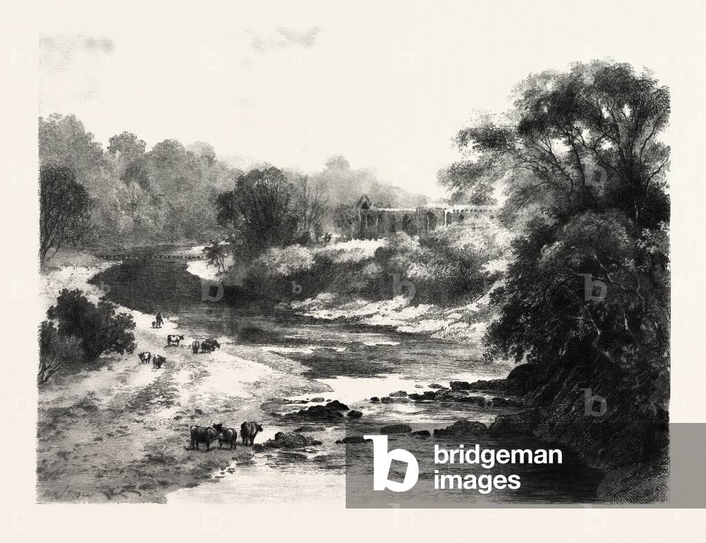 On the Wharfe, Bolton Abbey, UK. Bolton Abbey is the Estate Within which is Located the Ruined 12th-Century Augustinian Bolton Priory in North Yorkshire, England. It Gives Its Name to the Parish of Bolton Abbey