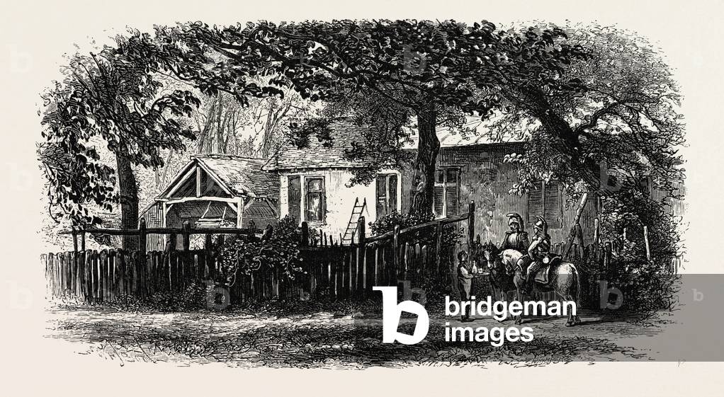 Restaurant at Franchard, the Forest of Fontainebleau, France----, 19th Century Engraving