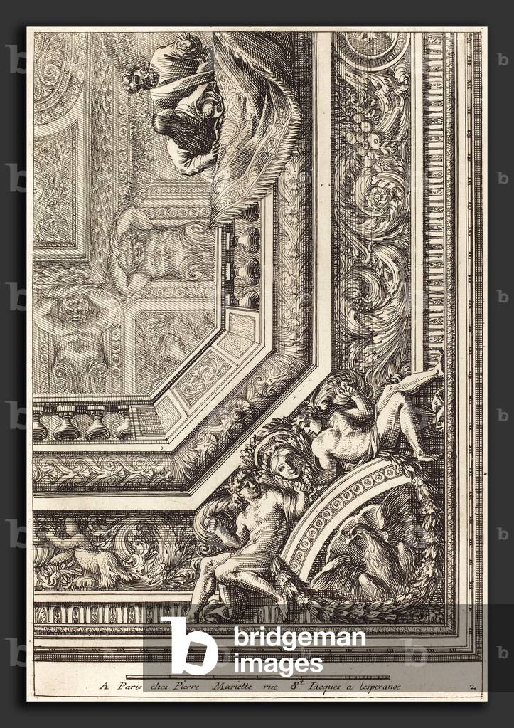 Jean Lepautre (French, 1618 - 1682), Quarts de plafons, etching