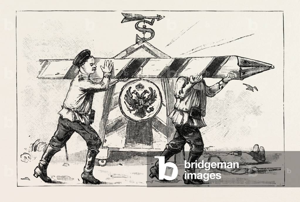 Russians Moving South, 1890 (engraving)