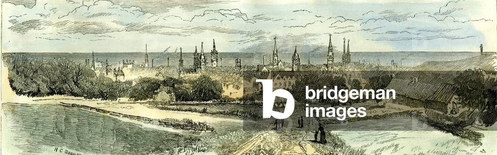 Aberdeen 1885 U.K. From the Rubislaw Road