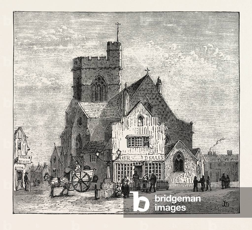 The North of London, High Street, Barnet, Engraving 1876, UK