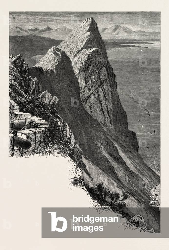 Gibraltar and Spain, 19th Century Engraving