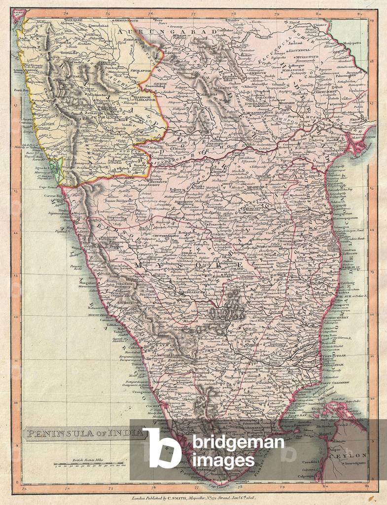 1808, Smith Map of India