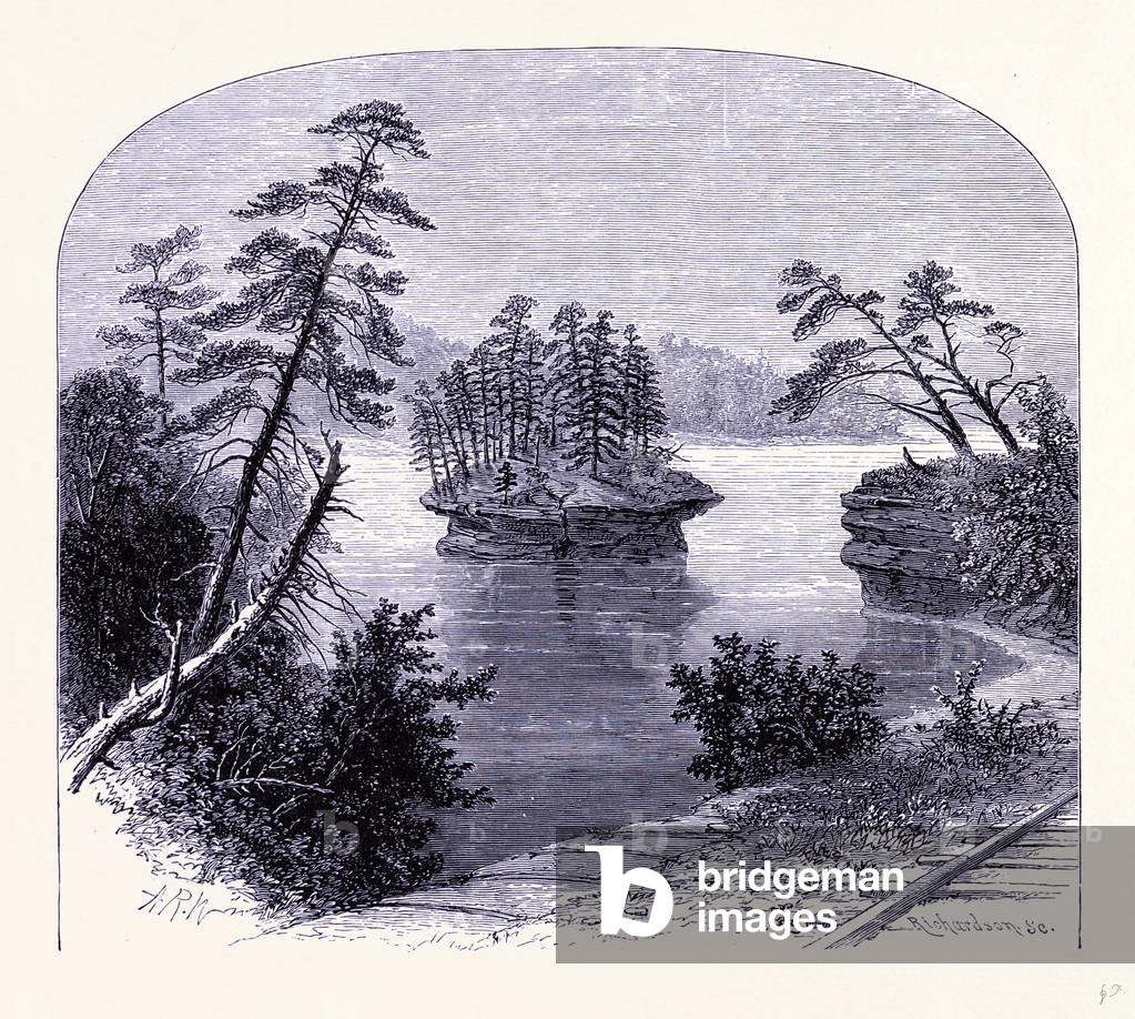 Lone Rock Wisconsin River United States of America