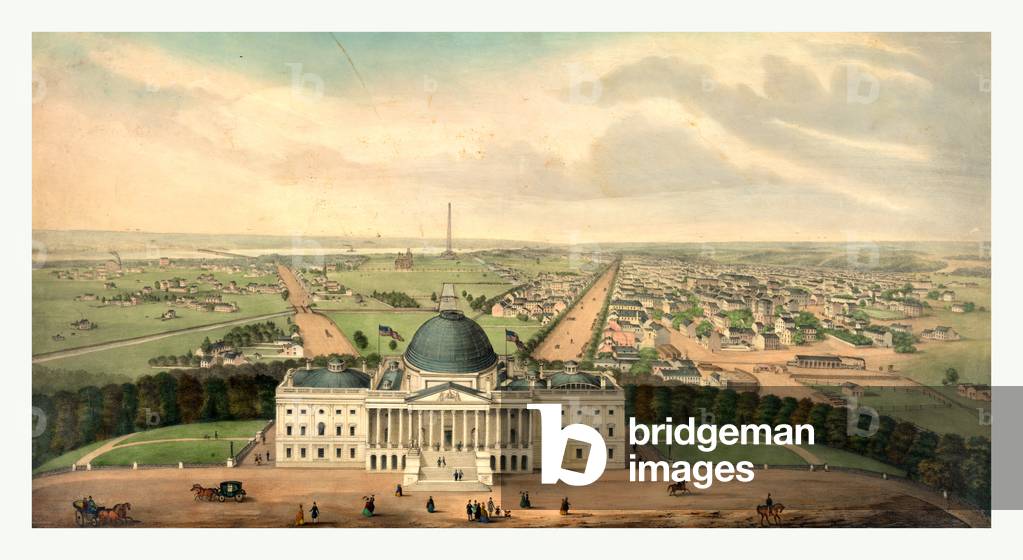 View of Washington, Circa 1850, US, USA, America
