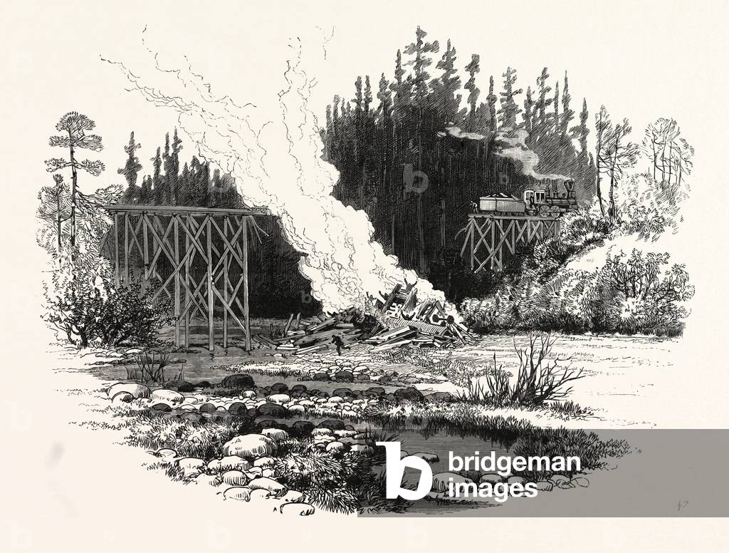 North Carolina: Wrecking of the Passenger and Freight Train at Indian Creek Trestle December 23rd