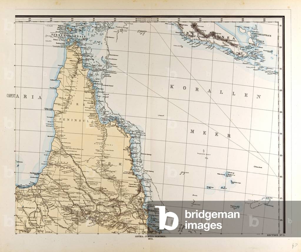 Map of Australia, 1872 (engraving)