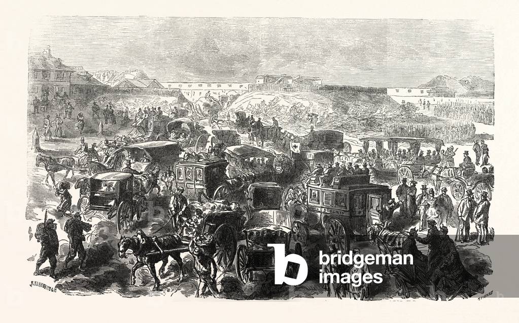 Franco-Prussian War: View of the Gate of St. Denis, Saturday September 26, the Day Before the Final Isolation of the Wall Line, France