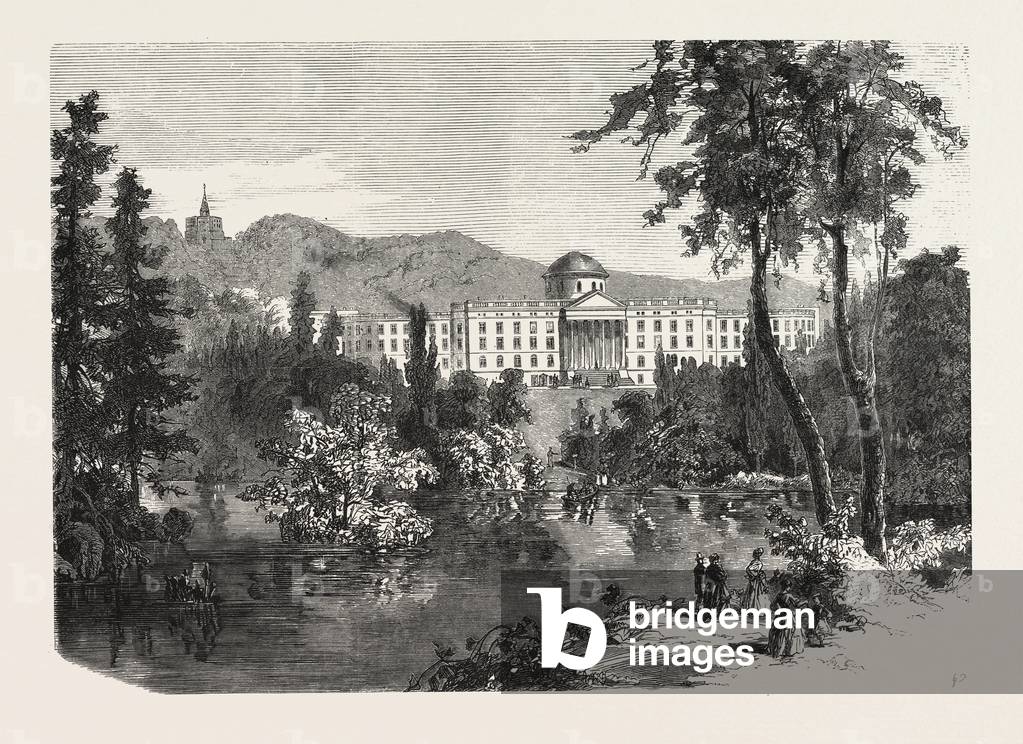 Franco-Prussian War: Castle Wilhelmshohe, Engraving 1870