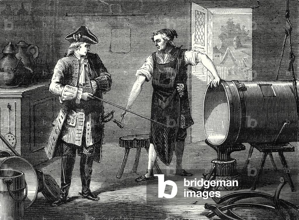 Marquis De Jouffrey Has a Cylinder for His Steam Engine Made by the Tinker of Baume-Les-Dames