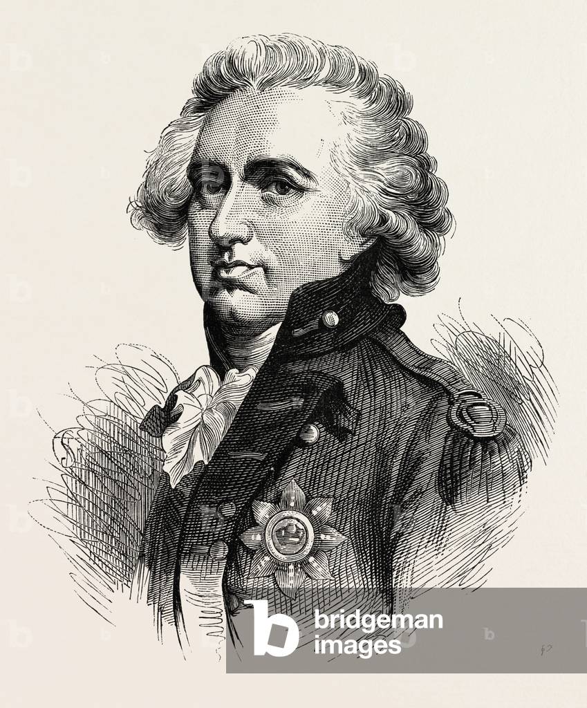 Sir Henry Clinton; American War of Independence, US, USA, 1870s Engraving