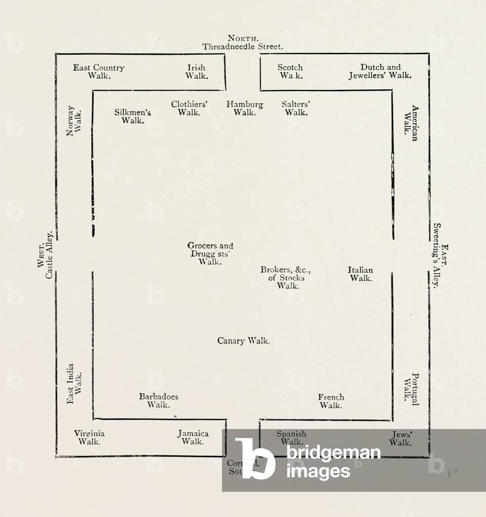 Plan of the Exchange in 1837 London