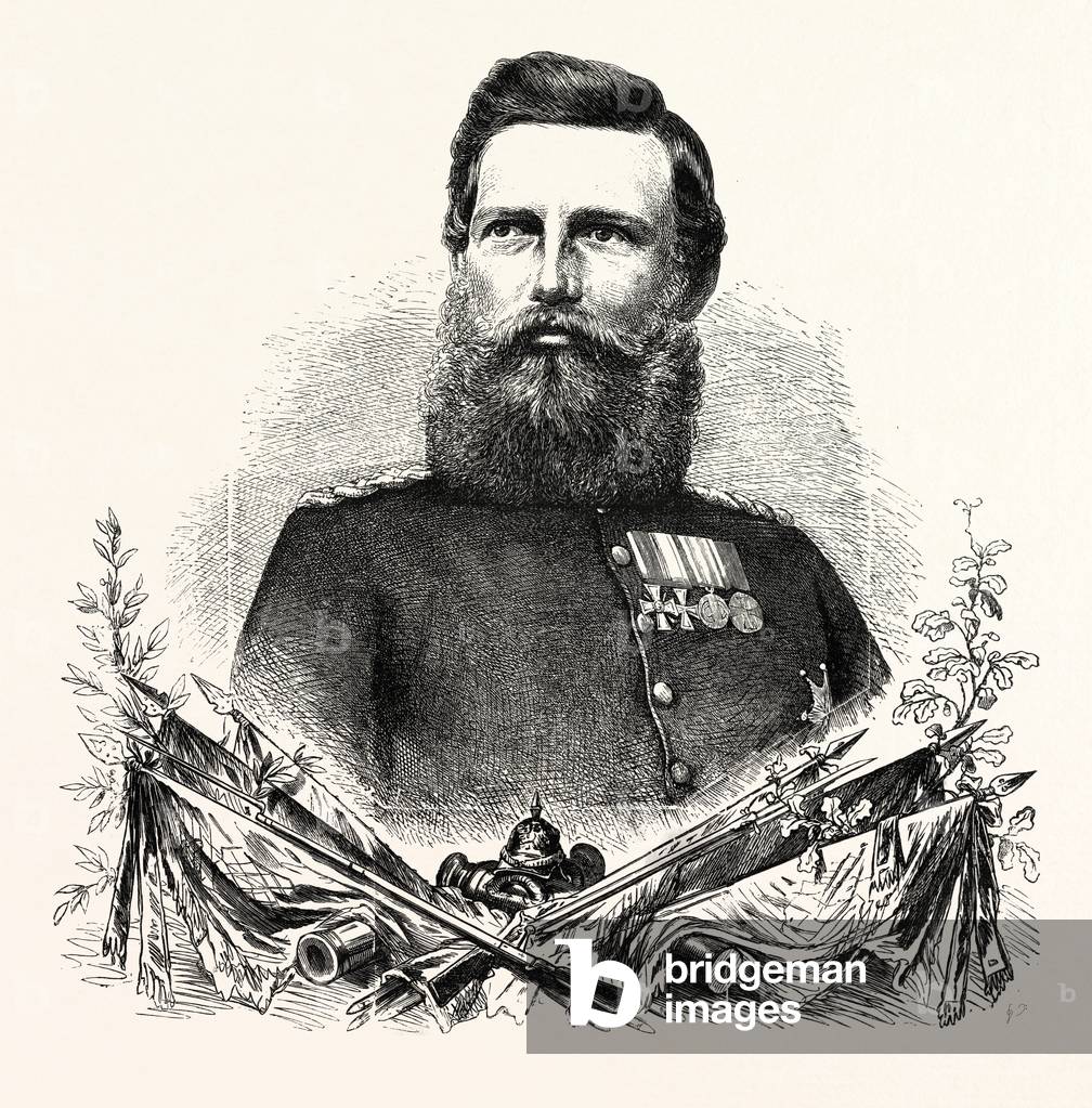 Franco-Prussian War: Frederick William, Prince Royal of Prussia, Commander in Chief of the 3rd German Army (Army South), Engraving 1870