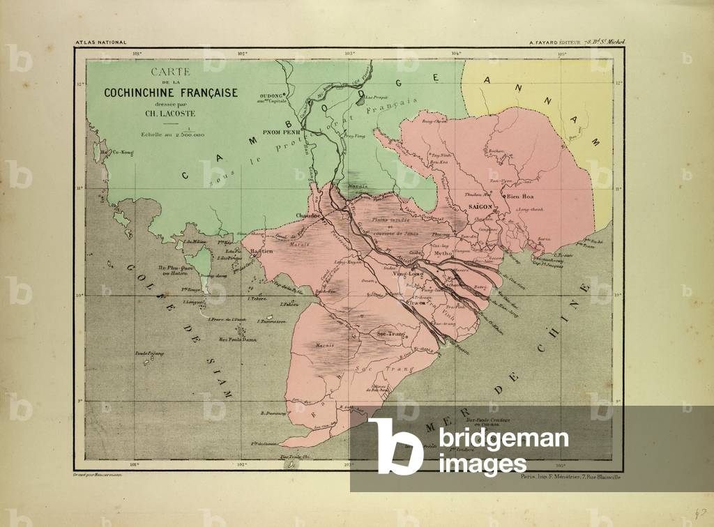 Map of the South of Vietnam and Cambodia