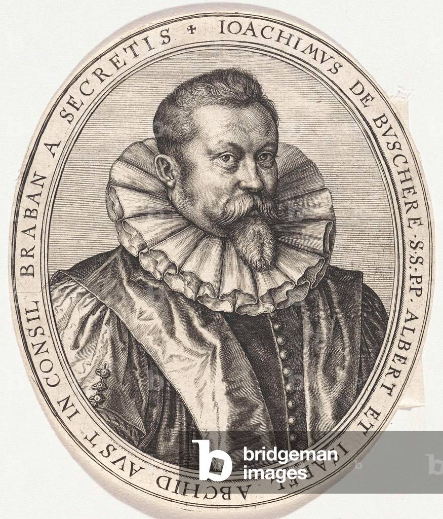 Portrait of Joachim de Buschere, secretary in the Council of Brabant, Johannes Wierix, 1603 ©LisztCollection/L