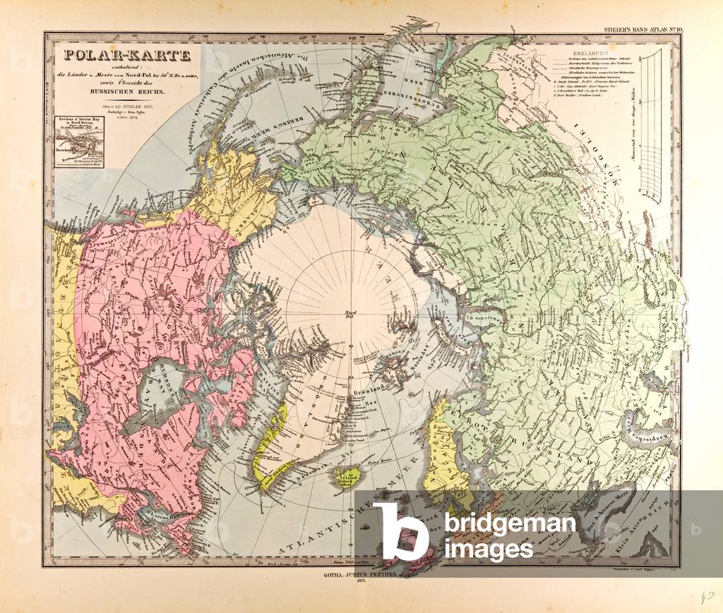 Map of the North Pole, 1872 (engraving)