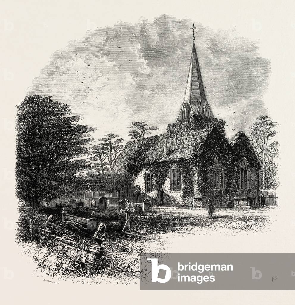 Stoke Pogis, UK, 19th Century Engraving