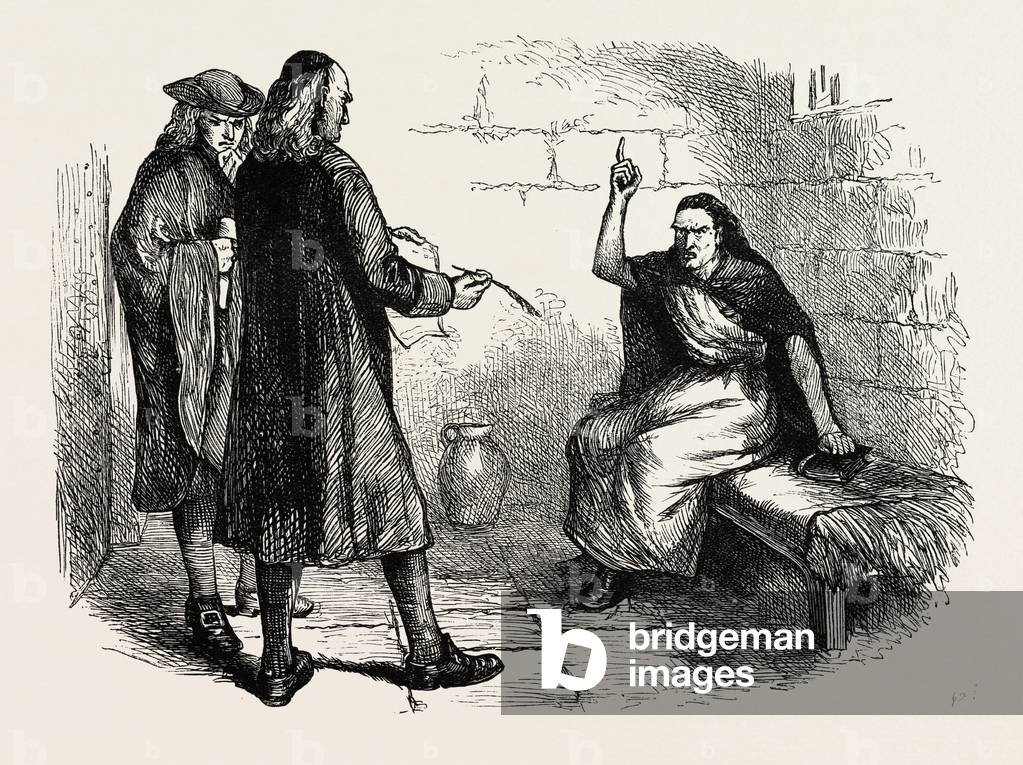 Martha Cory and Her Persecutors, US, USA, 1870s Engraving