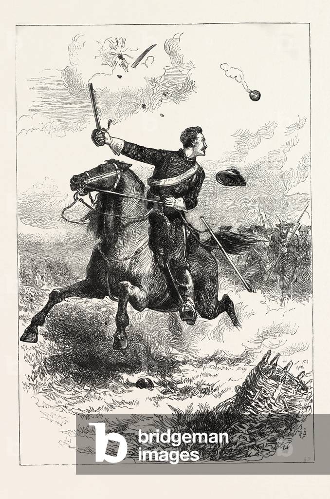 Northrop Leading the Attack at Knoxville, American Civil War, United States of America. Lucius Bellinger Northrop Was the Commissary-General of the Armed Forces of the Confederate States of America, US, USA, 1870s Engraving