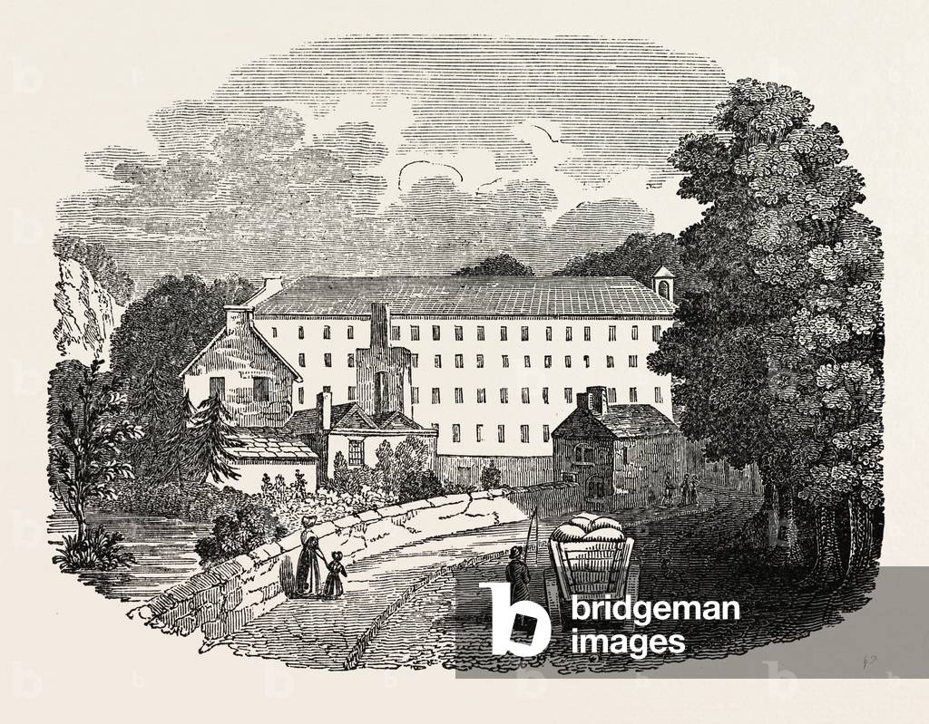 The First Cotton Mill at Cromford, Derbyshire, England, UK