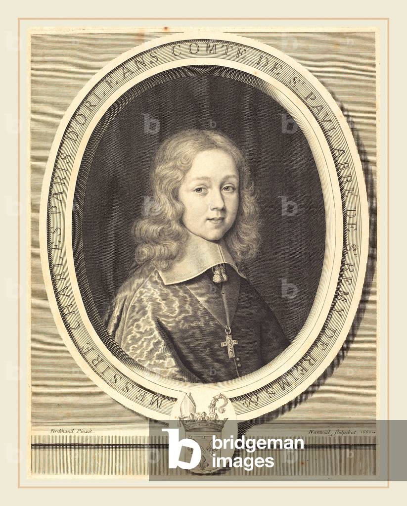 Robert Nanteuil, French (1623-1678), Charles-Paris d'Orleans-Longueville, Comte de Saint-Pol, 1660, engraving ©LisztCollection/Leemage