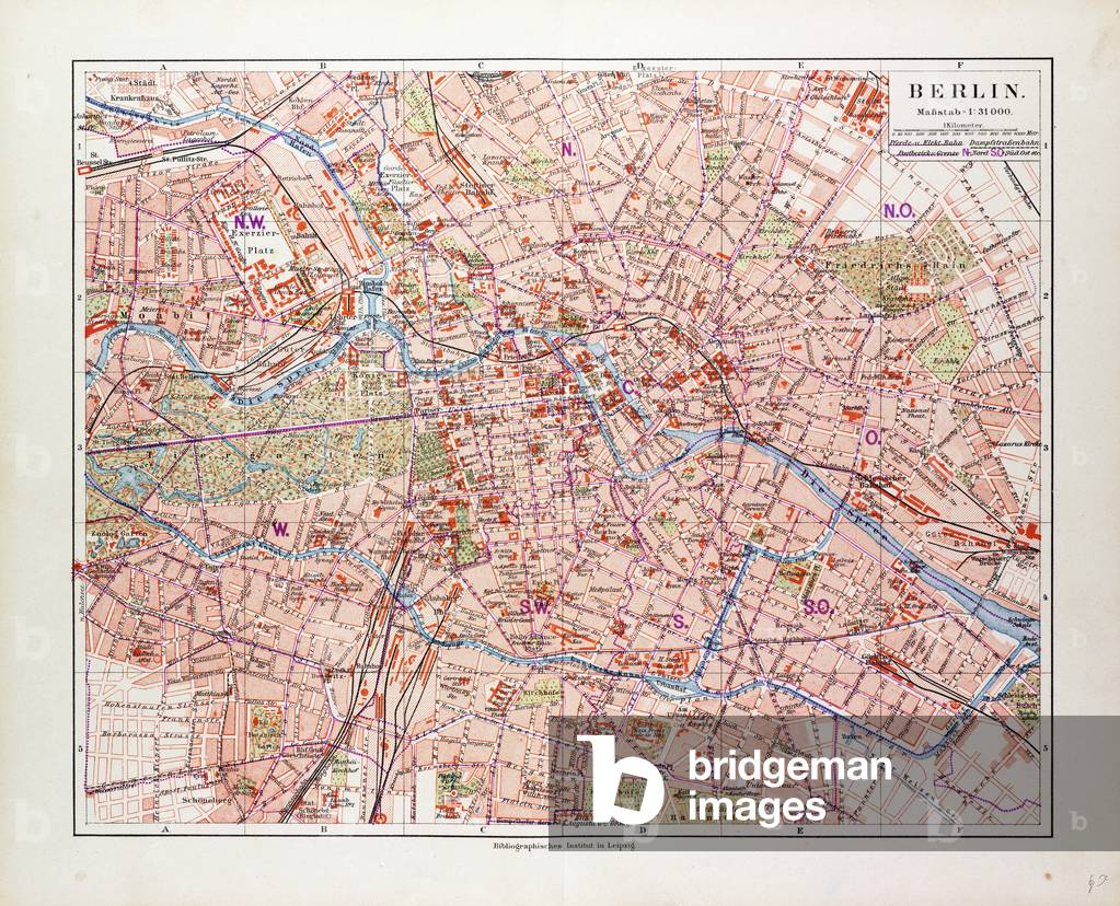 Map of Berlin Germany 1899