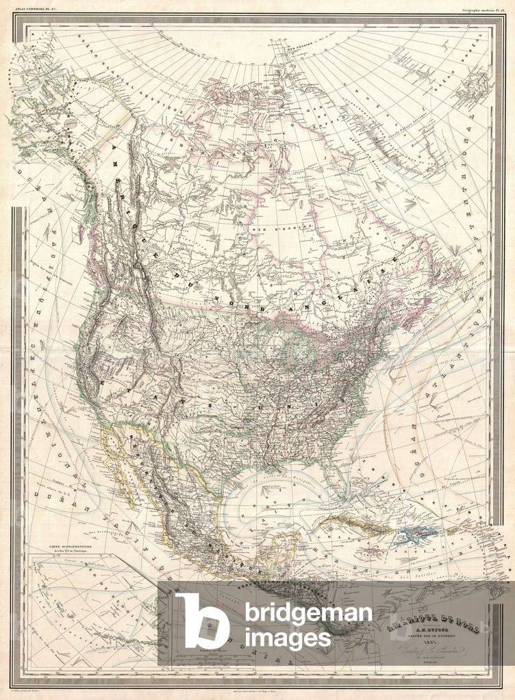 1857, Dufour Map of North America