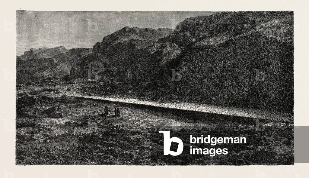 An Unfinished Obelisk, Egypt, 1879 (engraving)