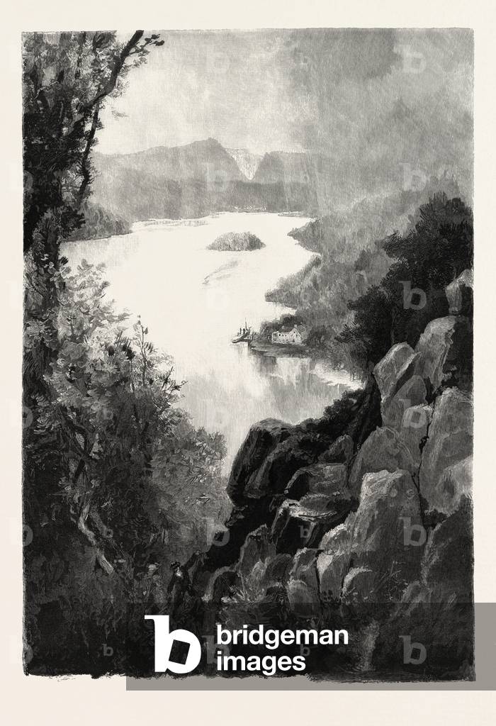 Lake Memphremagog, From Owl's Head, Canada, Nineteenth Century Engraving