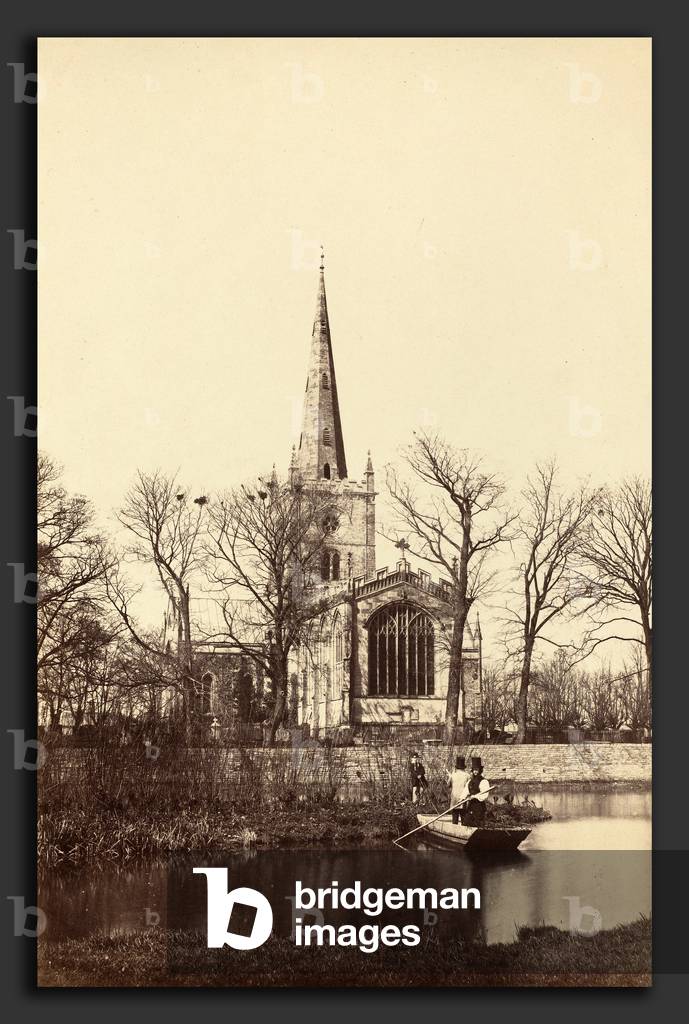 Attributed to Philip Henry Dellamotte (British, 1821 - 1889), Church from a River Bank, 1850s, albumen print from a wet collodion negative