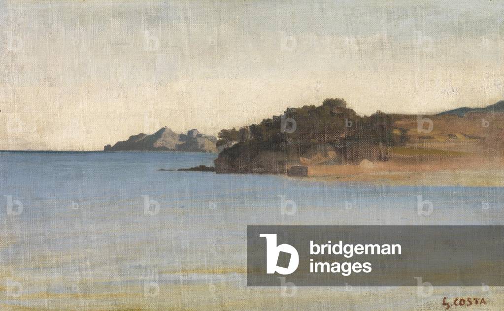 Immagine di Dipinto "Portofino", 19th Secolo di Giovanni Costa