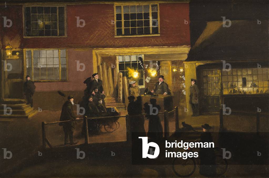 The Phonograph Man (oil on canvas)
