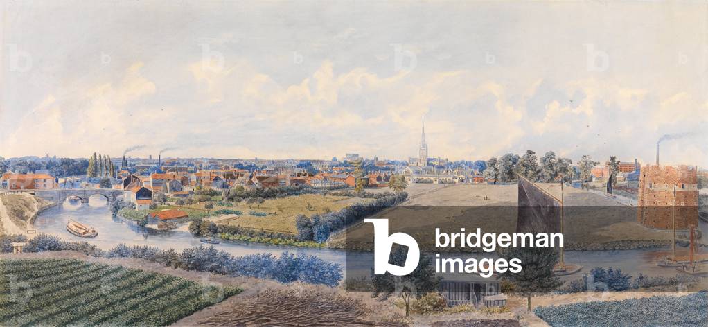 Southeast View of Norwich, 1846 (w/c)