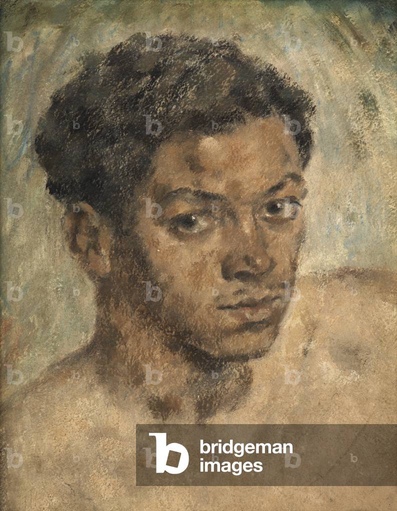 Head of a Barbadian (oil on paper)