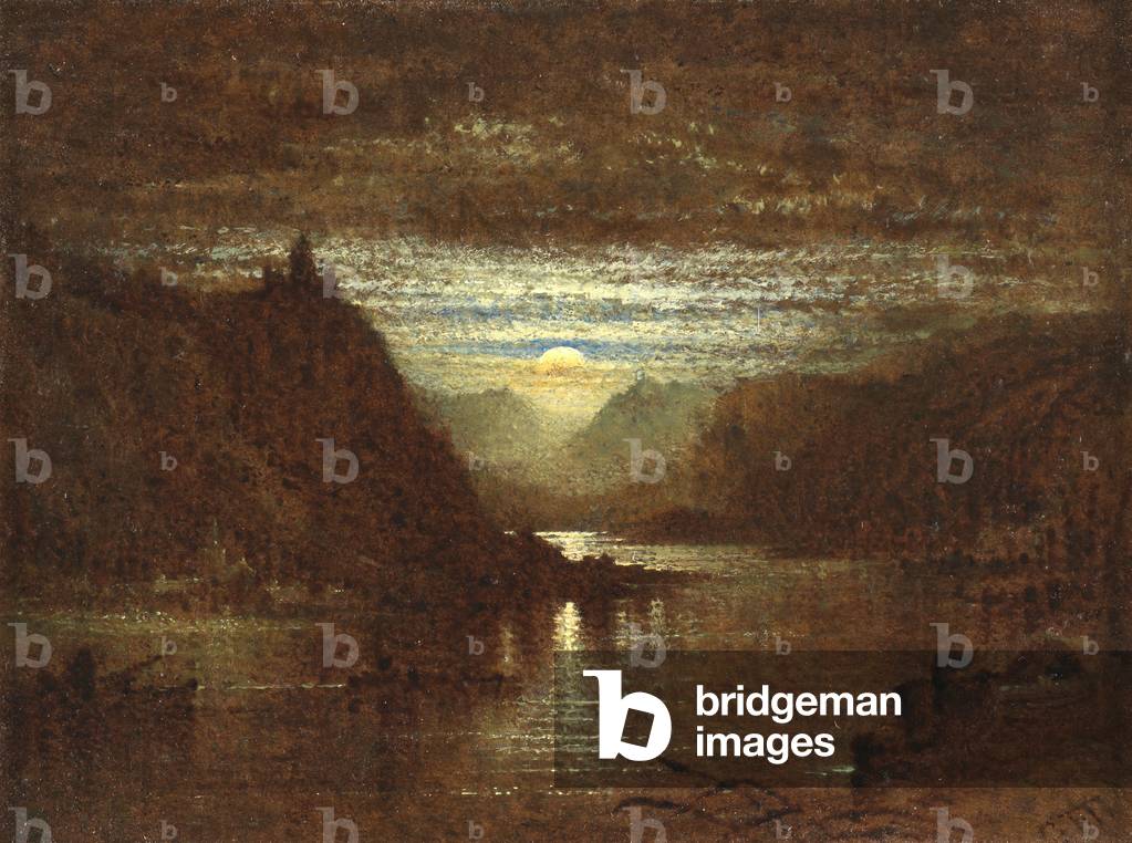 Lahneck on the Rhine (oil on board)