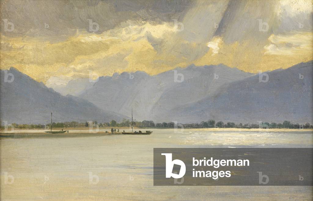 A Continental Lake (oil on board)