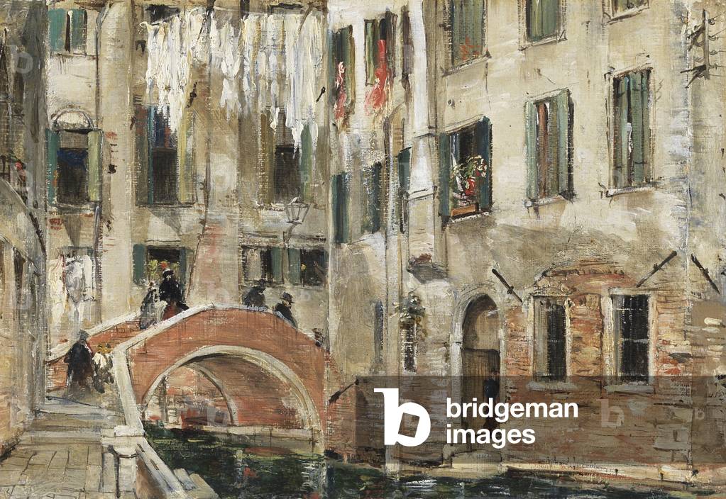 Un Backwater a Venezia (olio su carta)