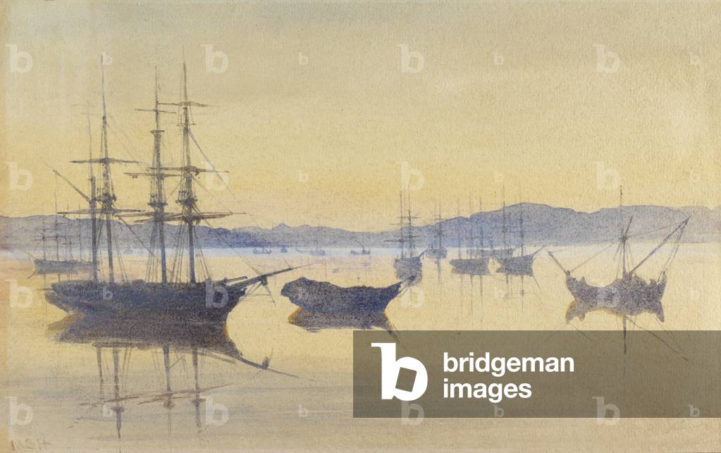 Sunset, Constantinople (w/c on paper)