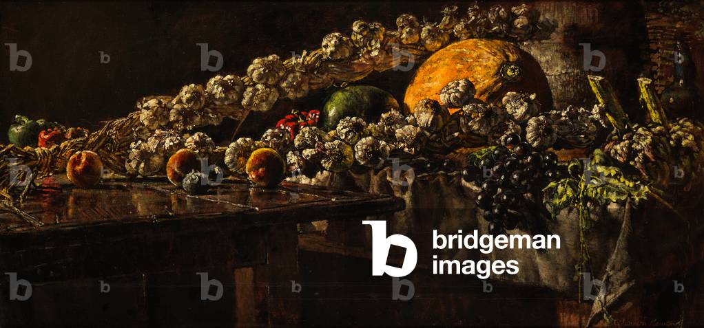 String of Garlic (oil on canvas)