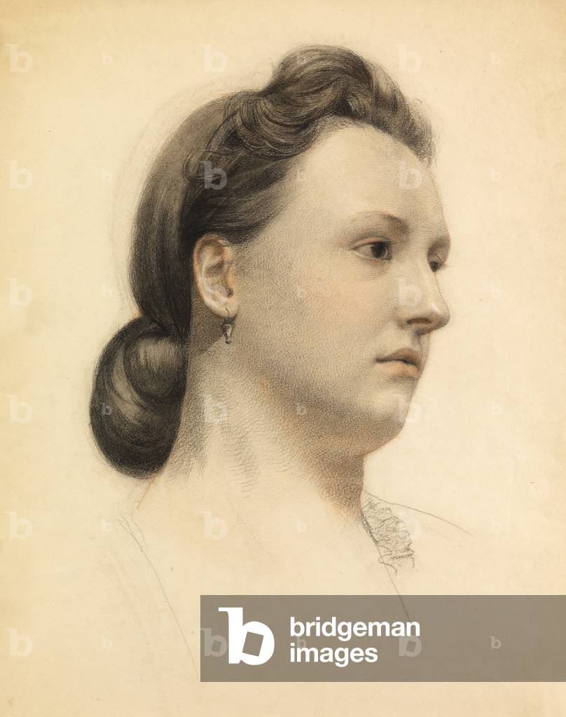 Miss Wells (coloured chalk on paper)