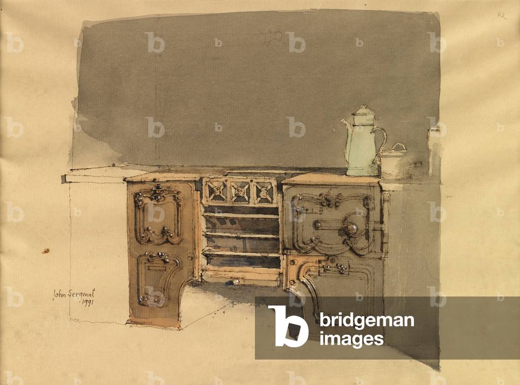 Kitchen Range, 1991 (w/c on paper)