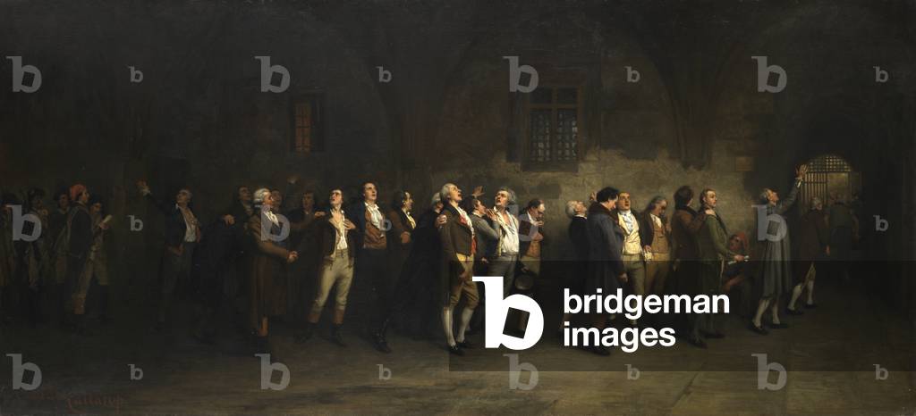 Last Song of the Girondins (oil on canvas)