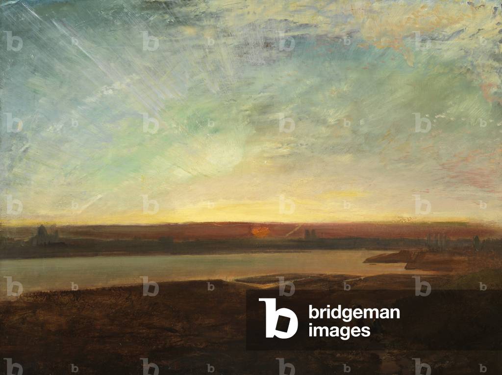Melun, daybreak (oil on canvas)